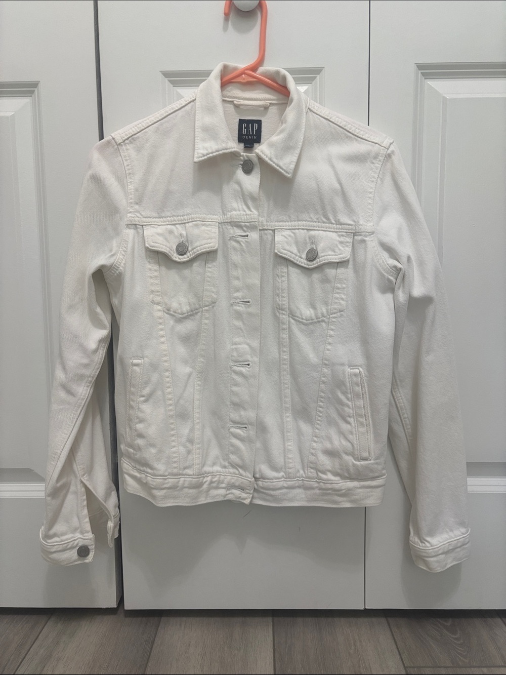 GAP Icon Denim Jacket in White